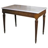 Louis XVI console with White Marble Top