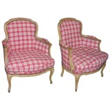 Pair of Louis XV bergeres