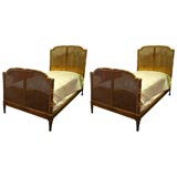 Pair of Louis XVI Style Caned Beds