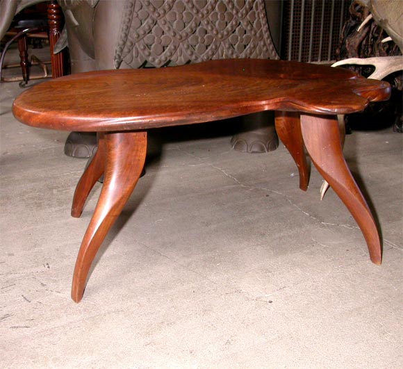 Burl walnut coffee table