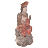 Antique Chinese seated Kwan Yin