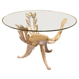 an italian silvered round coffee table