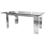 Vintage giotto stoppino lucite and chrome table