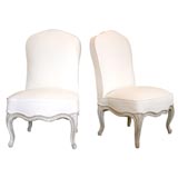 Pair Louis XV style chauffeuses