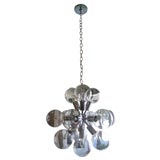 SPUTNIK  CHANDELIER WITH  LARGE GLASS GLOBES