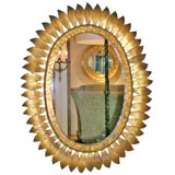 oval sunburst mirror