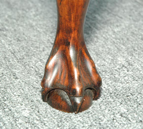 1930s CHIPPENDALE STYLE OTTOMAN WITH BALL AND CLAW FEET at 1stDibs claw foot ottoman