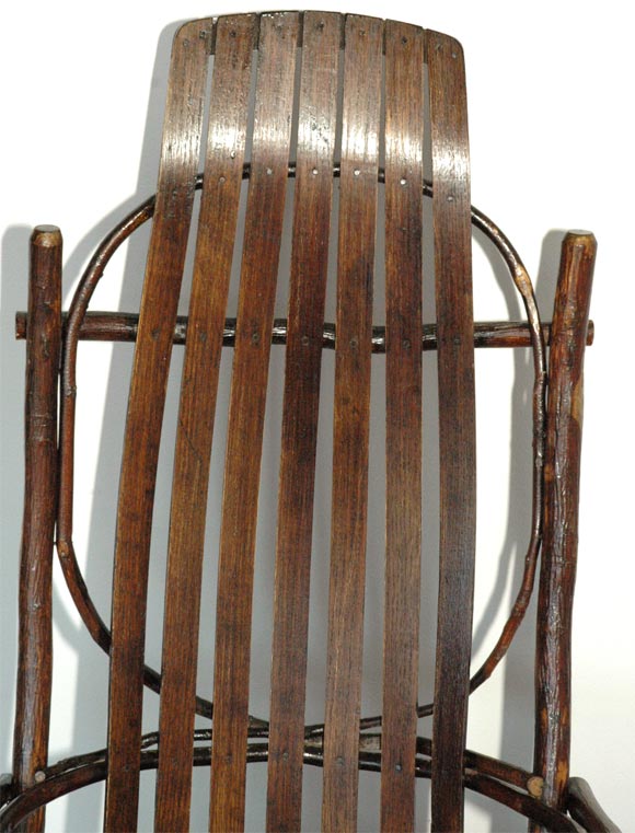 American 1920-1930 AMISH BENTWOOD ROCKING CHAIR FROM PENNSYLVANIA