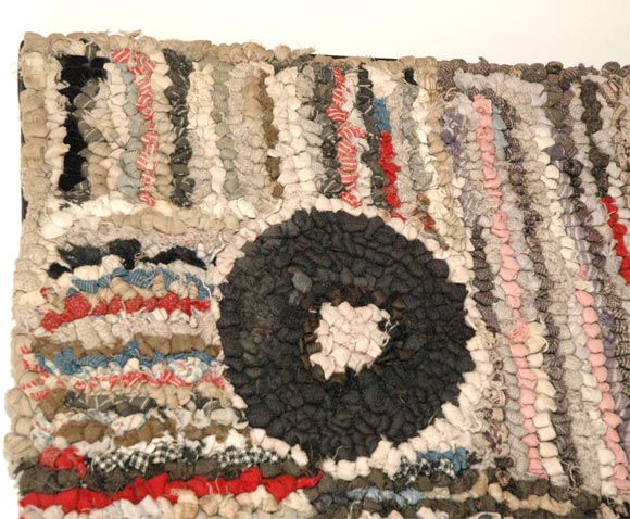 Cotton 1920-1930 Mounted Pictorial Dog Rug