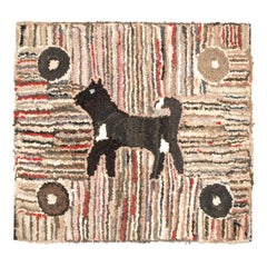 1920-1930 Mounted Pictorial Dog Rug