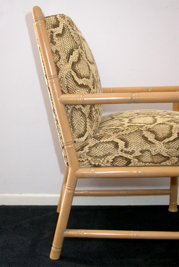 Bamboo-Framed Armchair by Paul Laszlo In Good Condition In Palm Desert, CA