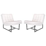 Selig Club Chairs in White Boucle