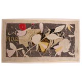 1902 MOUNTED HAND HOOKED RUG