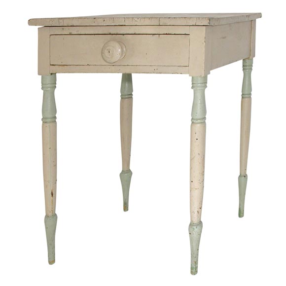 19THC ORIGINAL PAINTED ONE DRAWER STAND at 1stDibs