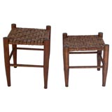 Antique PAIR OF MATCHING FOOT STOOLS