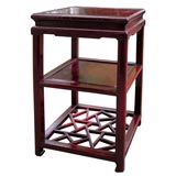 Red Lacquered Plantstand Red Lacquered Plantstand