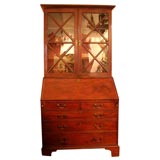 English Georgian Mahogany Secretary  Bookcase