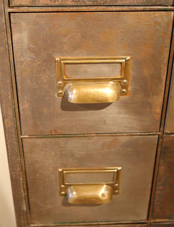 French Polished Metal Filing Cabinet 4