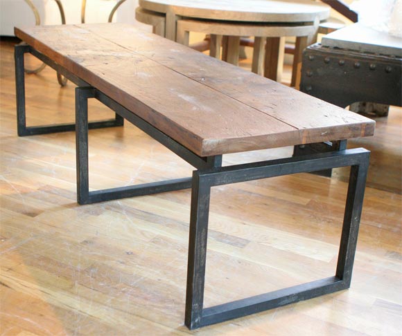 teak and iron bench 2