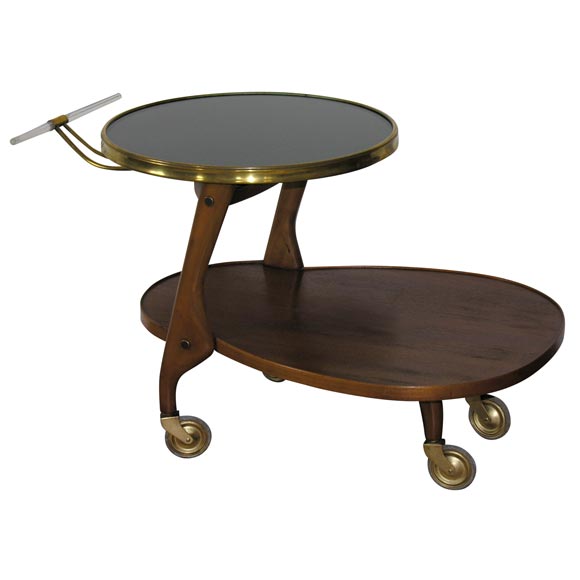 Great Little Rolling Cart by Russell Wright For Sale