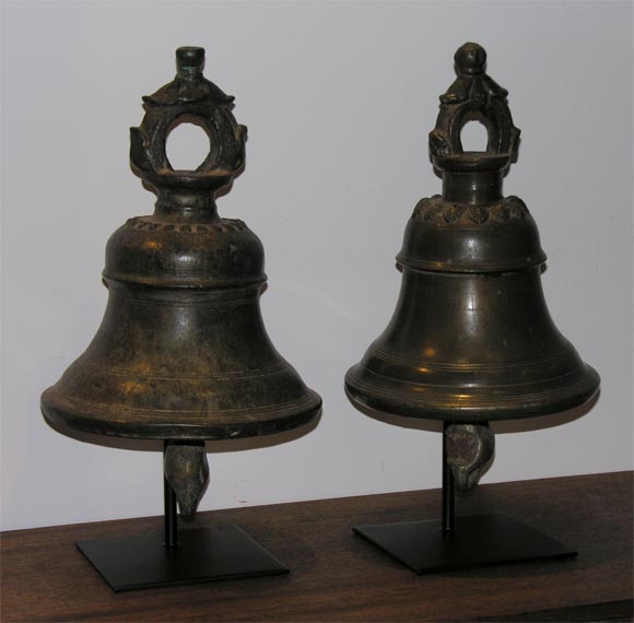 Brass Temple Bell on stand