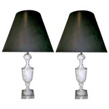 Pair of marble lamps