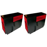 Pair of Lacquered Sidetables by Modernage