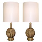 Vintage Pair of Table Lamps by Venini