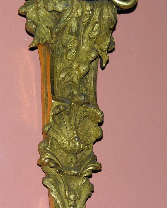 Pair of Regence Bronze Putti Sconces For Sale 3
