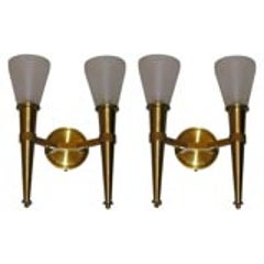 French, 1950s Wall-Sconces by Perzel 9