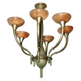 Deco bronze chandelier