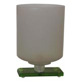 Vintage A Green Glass Based Murano Glass Table Lamp