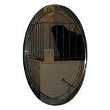 A Pale Green and Clear Two Tone Wall Mirror by Fontana Arte
