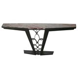 iron console with marble top