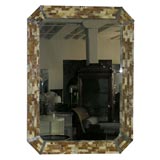 Horn Tesserated Framed Mirror.