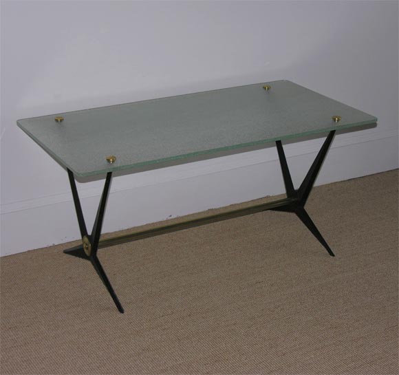 Italian Glass Low Table.
