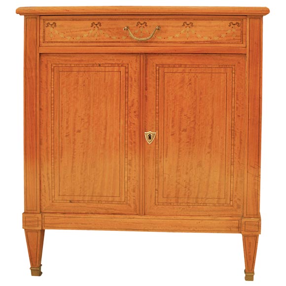 Satinwood Commode or Nightstand For Sale