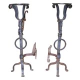 Set of Iron Andirons
