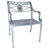 Vintage Set of Four Cast Aluminum Garden Chairs