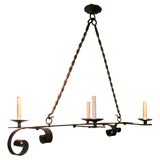 Antique Iron Bar Chandelier