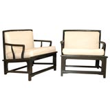 Pair Of Asian Arm Chairs by Baker