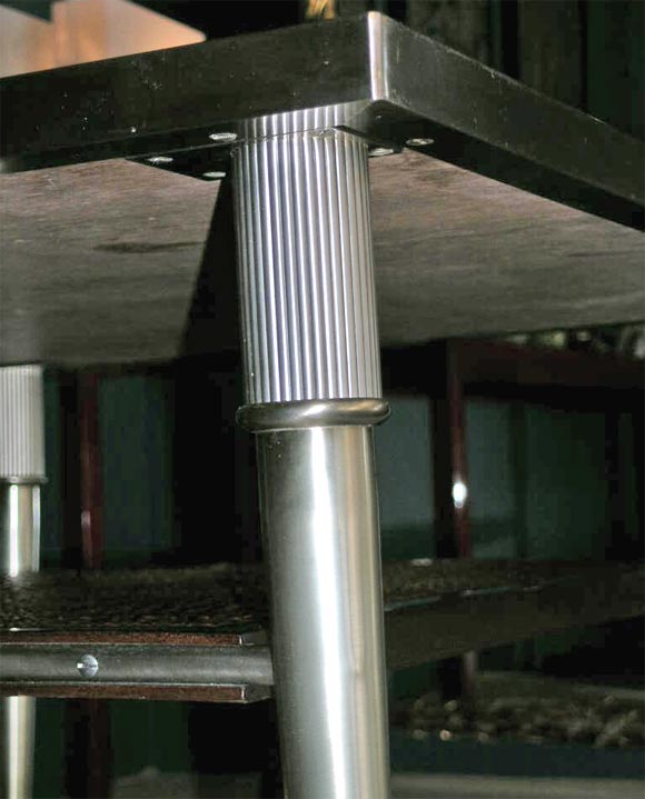 Mid-20th Century Mahogany and Bronze Square Coffee Table by Weiman