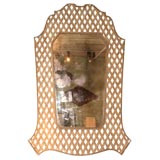 1940
s French Latticework Large Wall Mirror