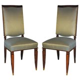 Set of Eight Dining Chairs Attributed to Leleu