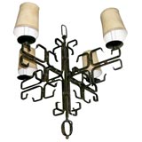 4 ARM WROUGHT IRON CHANDELIER