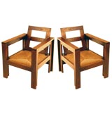 PAIR of EARLY MODERNIST CHAIRS attr FRANCIS JOURDAN