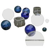 Used Nova Scotia Glass Balls Brilliant Blue