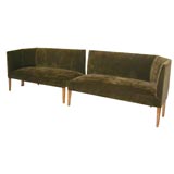 Vintage Pair of French Deco Sofas