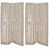 19 Century French Folding Panelled Shutter Screen`