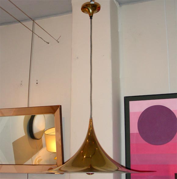 French 1970s Nickeled Steel Ceiling Light For Sale